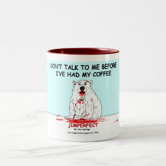 Em Dois Tons Caneca de café do urso polar