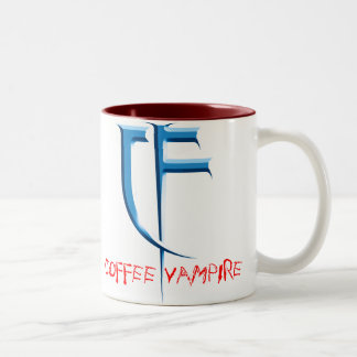 EM DOIS TONS CANECA DE CAFÉ DO VAMPIRO DO CAFÉ