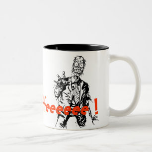 Em Dois Tons Caneca de café do zombi de Shambling