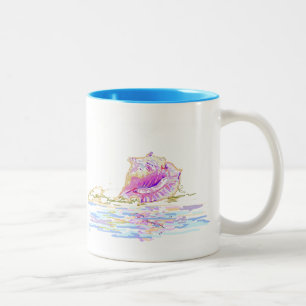 Em Dois Tons Caneca de café dos dias da praia