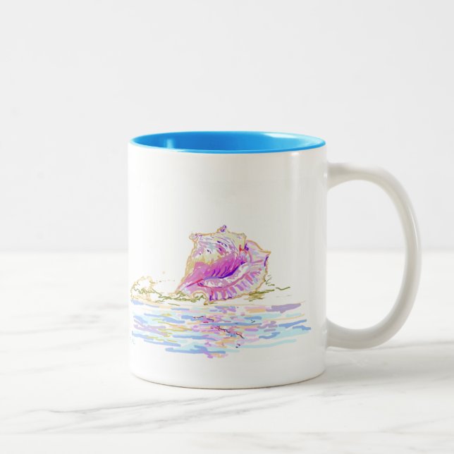 Em Dois Tons Caneca de café dos dias da praia (Direita)