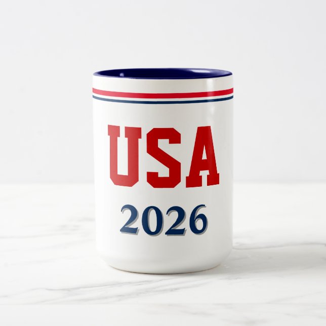 Em Dois Tons Caneca de Café dos EUA (Centro)