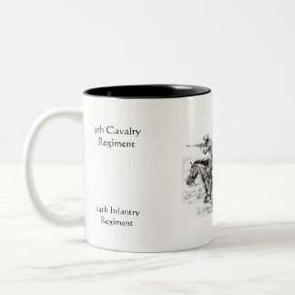 Em Dois Tons Caneca de café dos soldados do búfalo