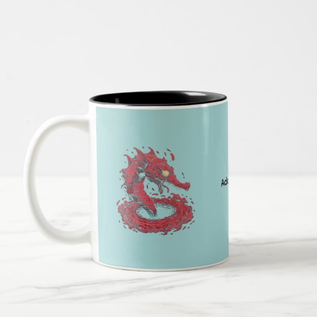 Em Dois Tons Caneca de Café Dragão do Mar Vermelho (Esquerda)