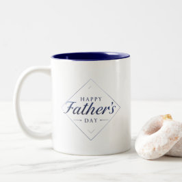 Em Dois Tons Caneca de Café Elegante Dia dos Pais Minimalista