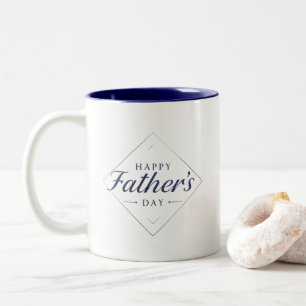 Em Dois Tons Caneca de Café Elegante Dia dos Pais Minimalista
