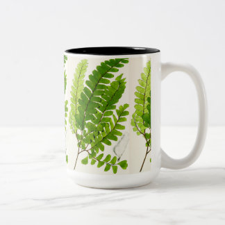 Em Dois Tons Caneca de Café Elegante Samambaia Botânica – Verde