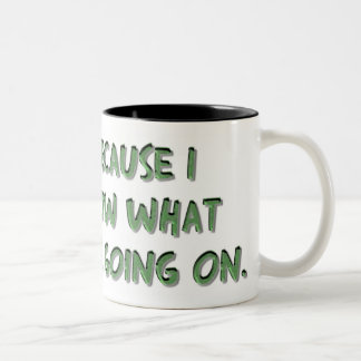 Em Dois Tons Caneca de café engraçada com provérbio cómico