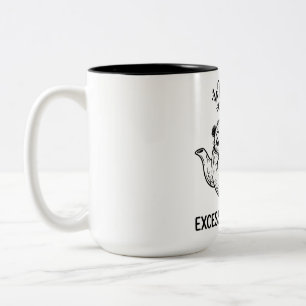Em Dois Tons Caneca de café engraçada do Panda Bicolor Idiota