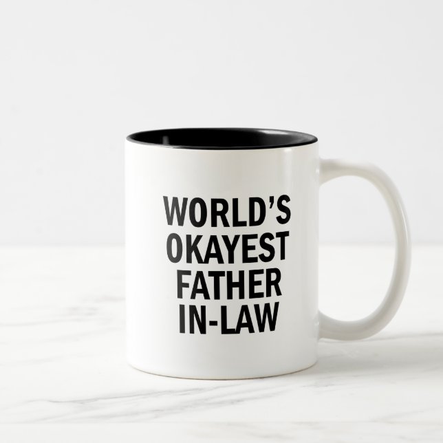 Em Dois Tons Caneca de café engraçada do sogro do Okayest do (Direita)