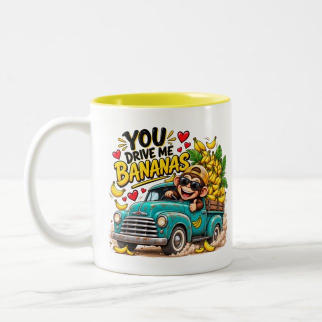 Em Dois Tons Caneca de Café Engraçada para Casa Cozinha (Esquerda)