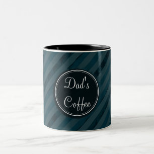 Em Dois Tons Caneca de café escura do monograma dos azuis