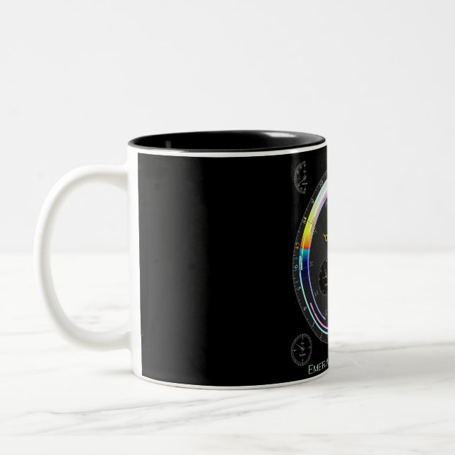 Em Dois Tons Caneca de café esmeralda do obervatório (Esquerda)