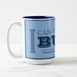 Em Dois Tons Caneca de Café 'Eu Posso Construir' (Azul)