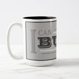 Em Dois Tons Caneca de Café 'Eu Posso Construir' (Cinza)