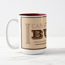 Em Dois Tons Caneca de Café 'Eu Posso Construir' (Marrom)