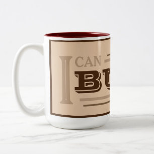 Em Dois Tons Caneca de Café 'Eu Posso Construir' (Marrom)