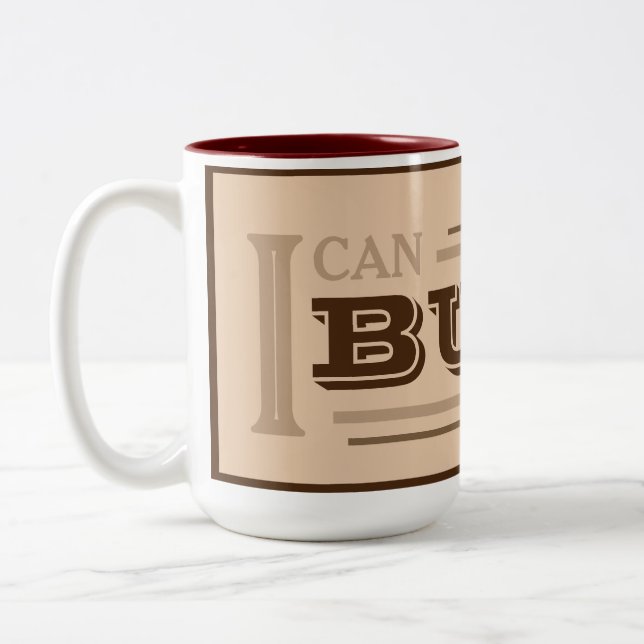 Em Dois Tons Caneca de Café Eu Posso Construir (Marrom) (Esquerda)