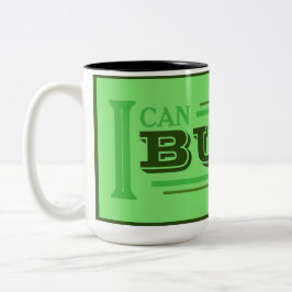 Em Dois Tons Caneca de Café 'Eu Posso Construir' (Verde)
