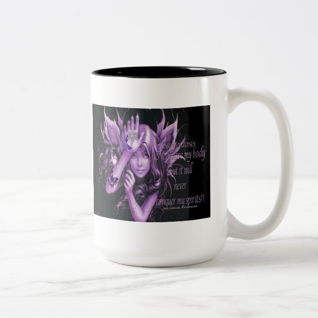 Em Dois Tons Caneca de café feericamente do Sarcoidosis (Direita)