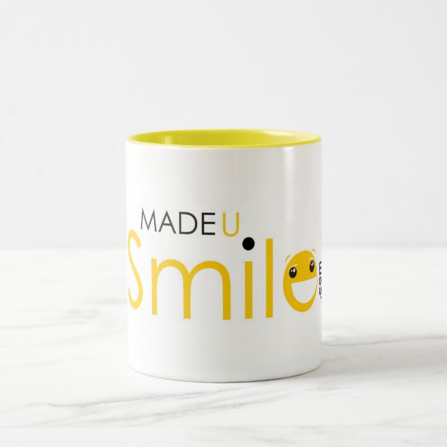 Em Dois Tons Caneca de café feita de U Smile.com (Centro)