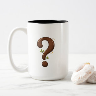 Em Dois Tons Caneca de Café Fique Curioso – Design Minimalista