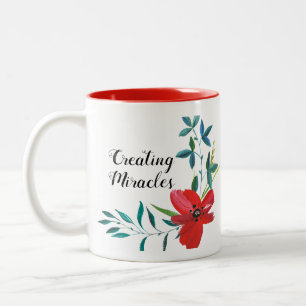 Em Dois Tons Caneca de Café Floral Clássica Magnífica