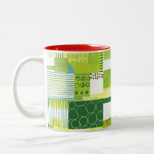 Em Dois Tons Caneca de Café Floral Tropical Colorida – Fluxo Vi