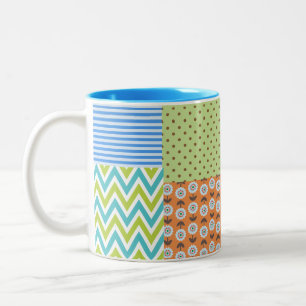 Em Dois Tons Caneca de Café Floral Tropical Colorida – Fluxo Vi