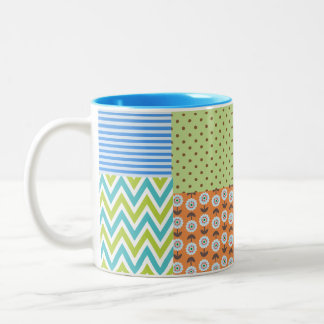 Em Dois Tons Caneca de Café Floral Tropical Colorida – Fluxo Vi