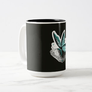 Em Dois Tons Caneca de café fofa com frase adesiva