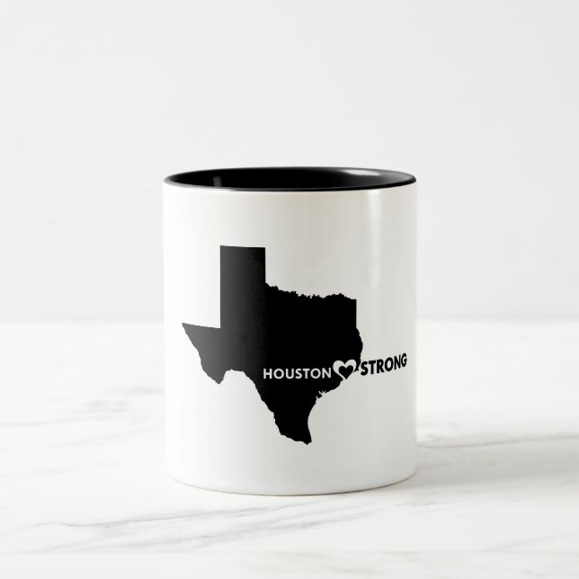 Em Dois Tons Caneca de café forte de Houston (Centro)