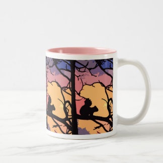 Em Dois Tons Caneca de café Funky do esquilo