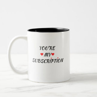 Em Dois Tons Caneca de Café Funny Valentine - Te Amo Mais Que