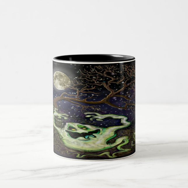 Em Dois Tons Caneca de Café Ghost Tree Two-Tone (Centro)