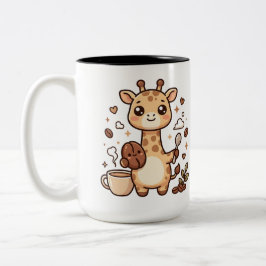 Em Dois Tons Caneca de Café Girafa Kawaii de Duas Cores