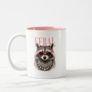 Em Dois Tons Caneca de Café Glamour de Guaxinim Feral Chic