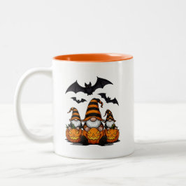 Em Dois Tons Caneca de Café Gnome de Halloween