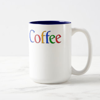 Em Dois Tons caneca de café "google"