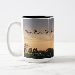 Em Dois Tons Caneca de Café Grande