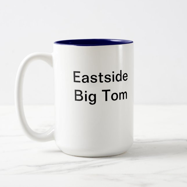 Em Dois Tons Caneca de café grande Eastside de Tom (Esquerda)