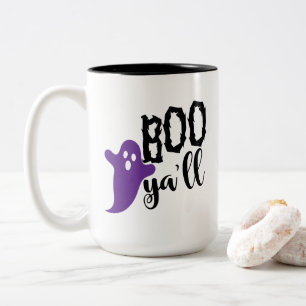 Em Dois Tons Caneca de Café Halloween Boo