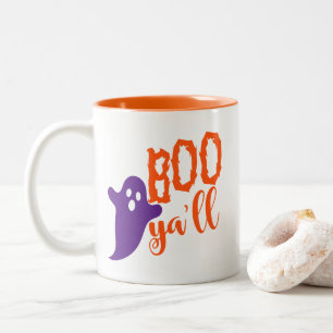 Em Dois Tons Caneca de Café Halloween Boo