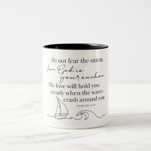 Em Dois Tons CANECA DE CAFÉ - Hebreus 6:19 - Versículo Bíblico