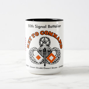Em Dois Tons Caneca de Café Histórica do 50º Batalhão de Sinal