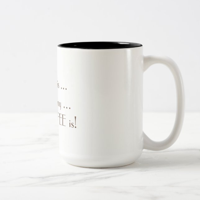 Em Dois Tons Caneca de café HOME (Direita)
