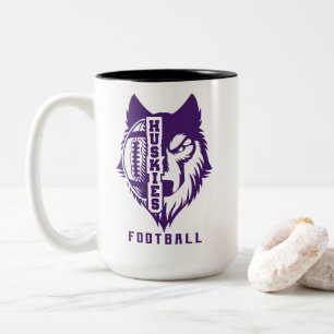 Em Dois Tons Caneca de café Huskies