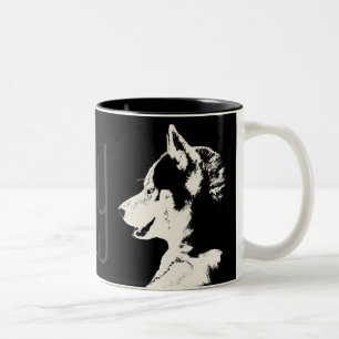 Em Dois Tons Caneca de Café Husky Caneca Husky Siberiano Legal