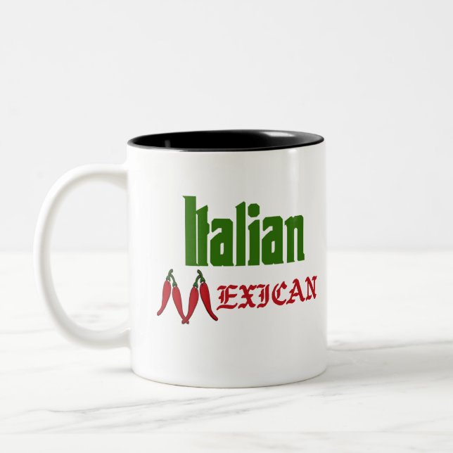 Em Dois Tons Caneca de Café Ítalo-Mexicana (Esquerda)