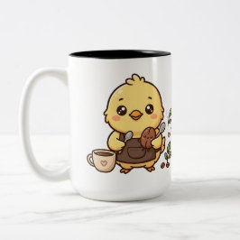 Em Dois Tons Caneca de Café Kawaii Bean Spoon Tom Duplo